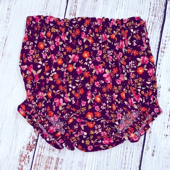 Old Navy floral bloomer shorts size 0-3 months - Picture 3 of 6